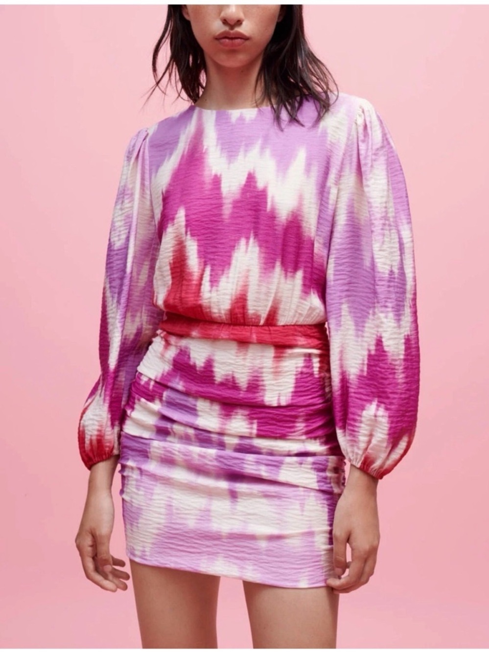 Maje Ritie Tie-Dye Mini Dress